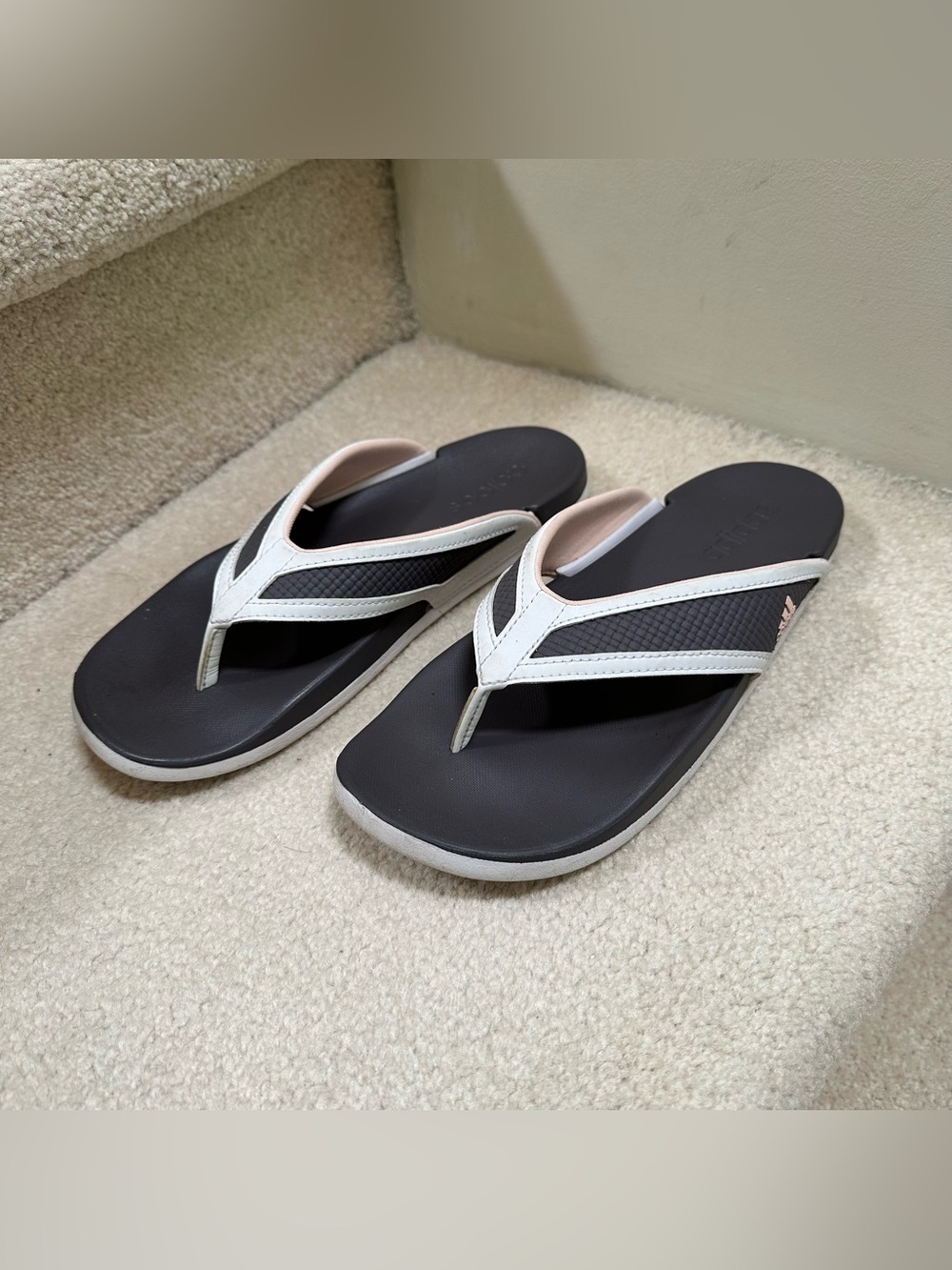 adidas Pink and Black Slip-On Sneakers